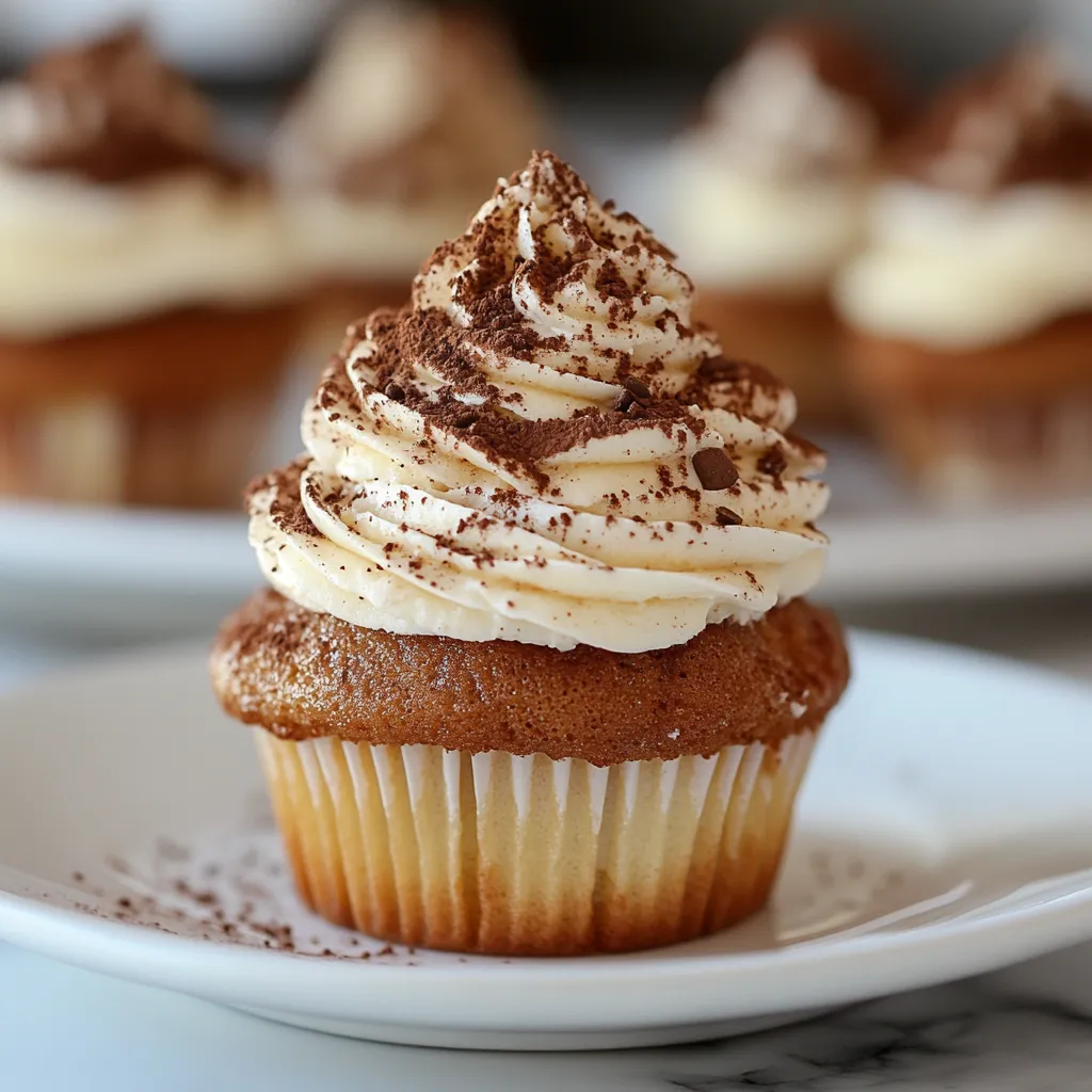 A cupcake with chocolate and white frosting.