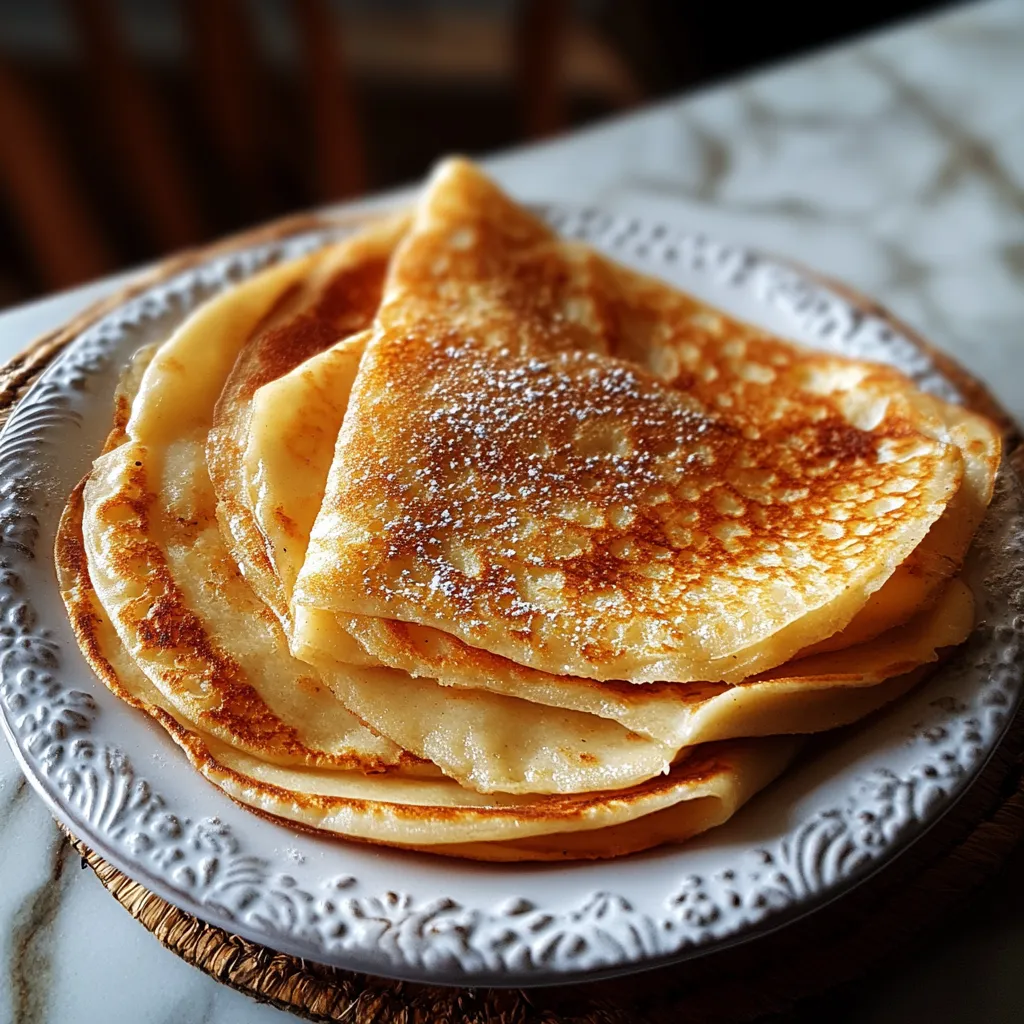 A plate of pancakes stacked on top of each other.