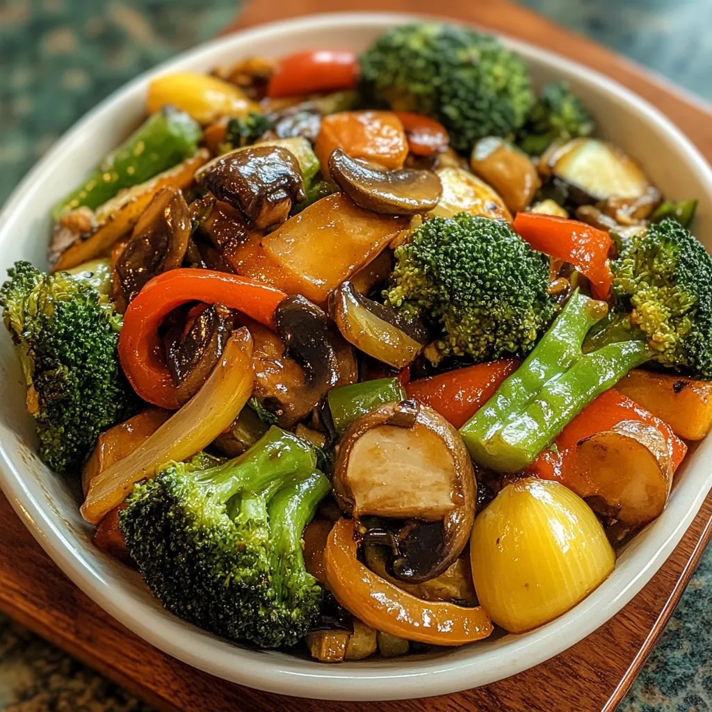 A bowl of vegetables including broccoli, peppers, and carrots.