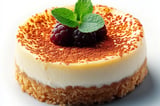 A slice of cake with a berry on top.