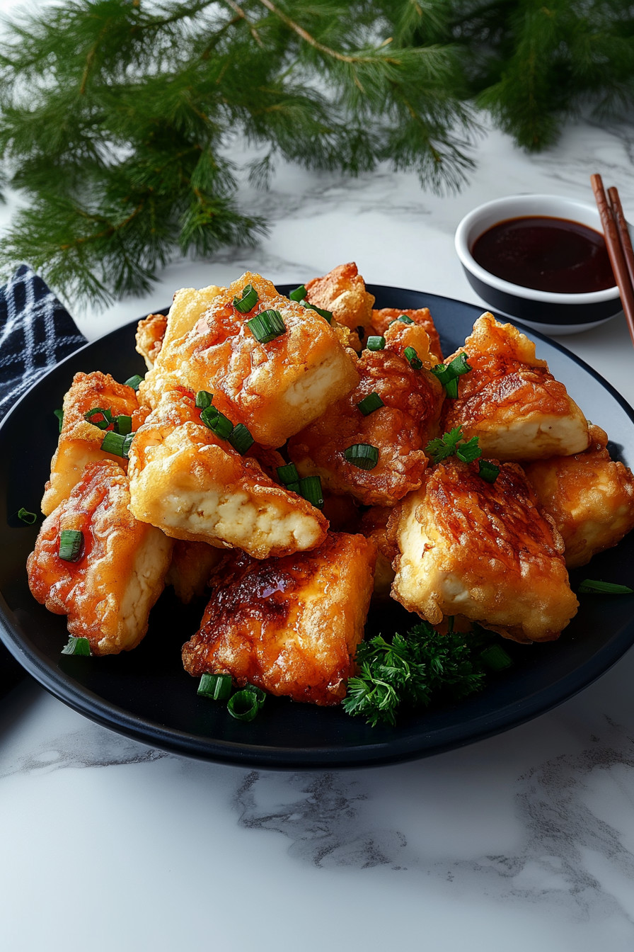 A plate of food with a bowl of sauce.