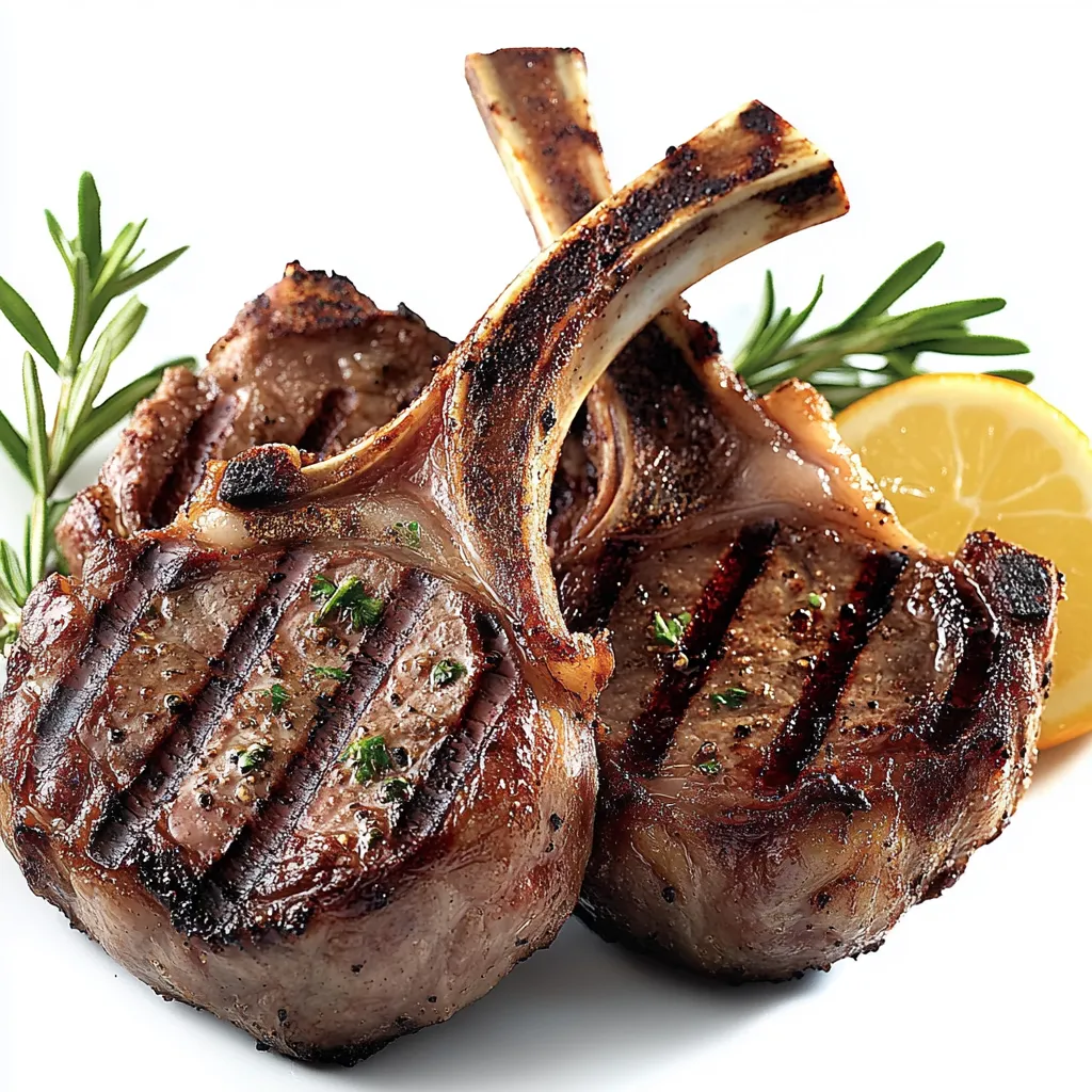 Two pieces of meat with bones.