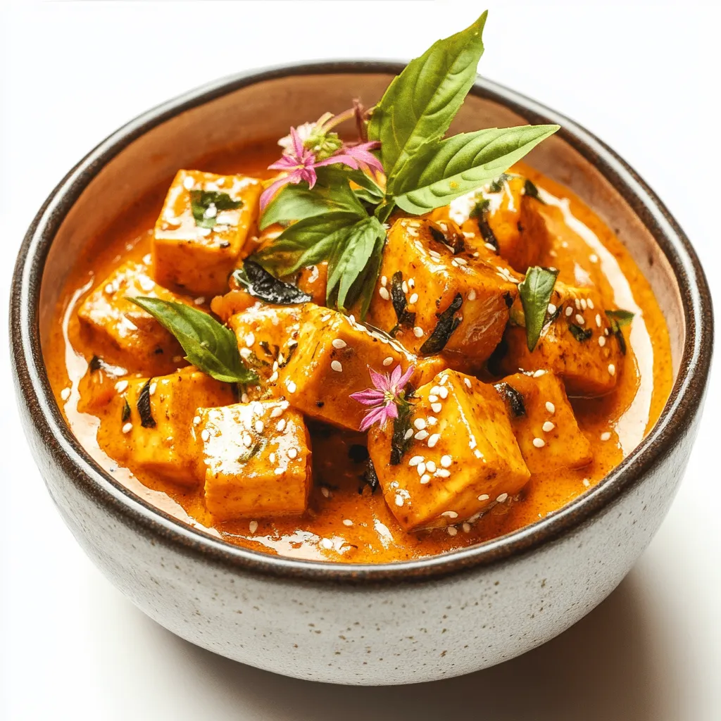 A bowl of food with a green leaf on top.