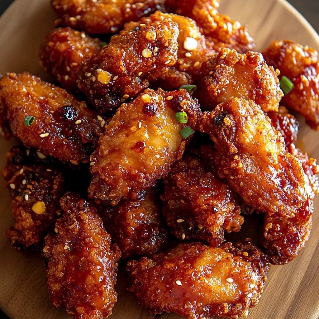 A plate of fried chicken with seasoning.
