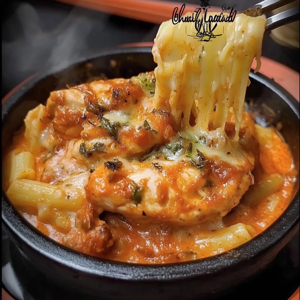 A bowl of pasta with cheese on top.