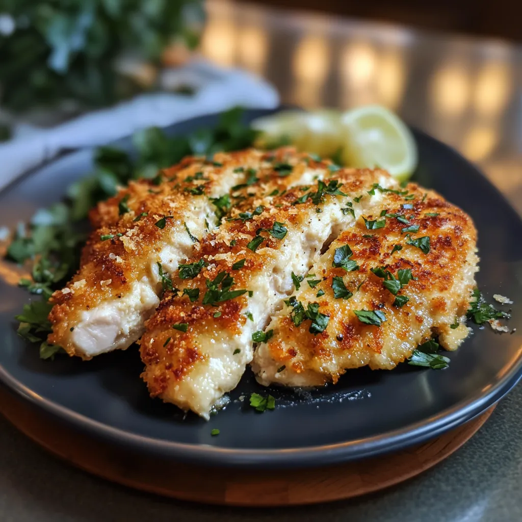 A plate of food with lemon wedges on top.