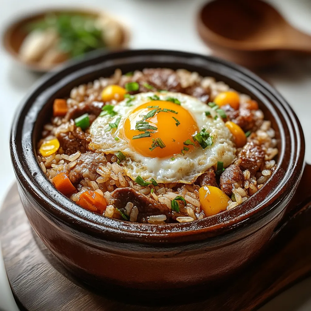 A bowl of rice with an egg on top.