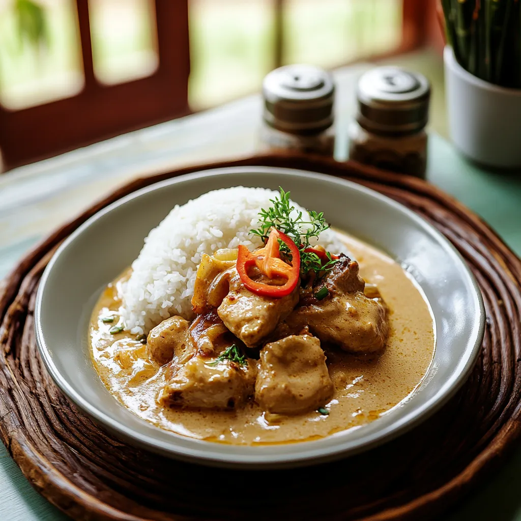 A plate of food with rice and meat.