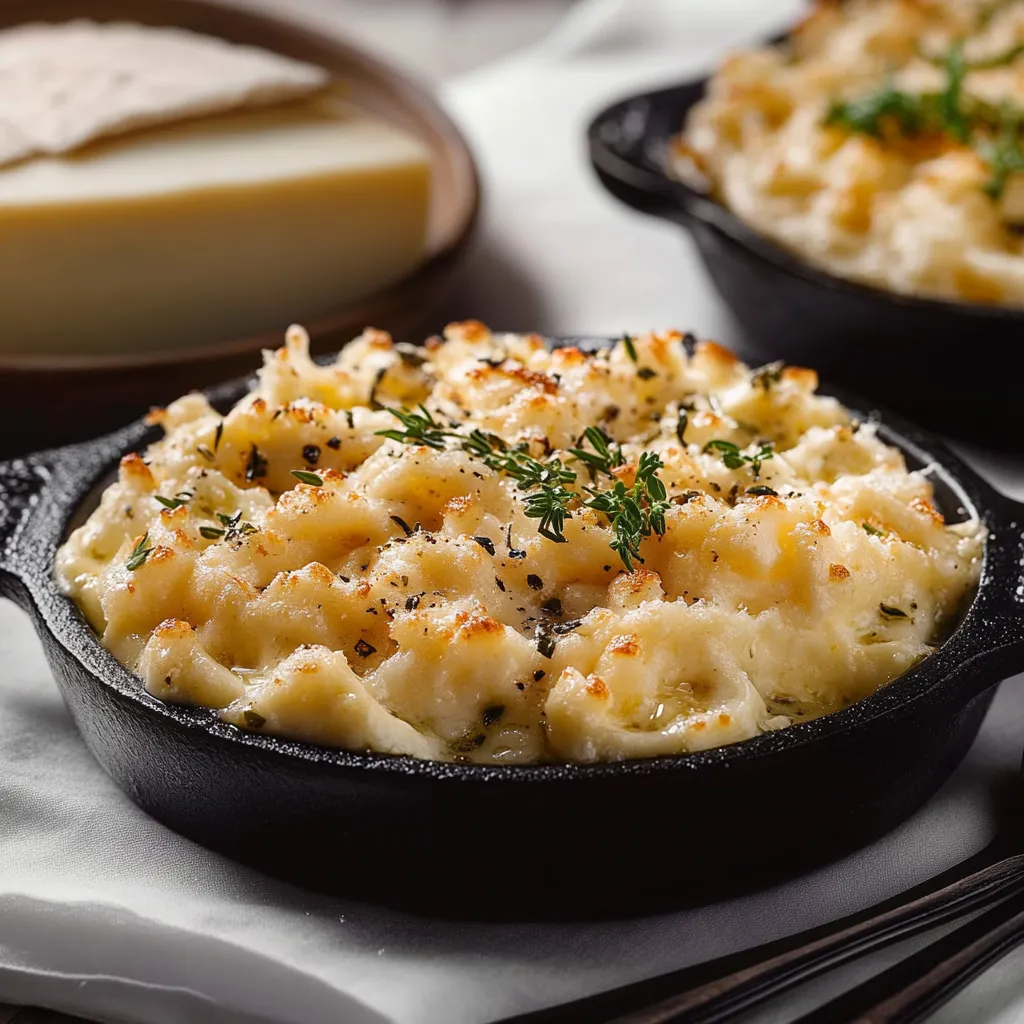 A bowl of macaroni and cheese.