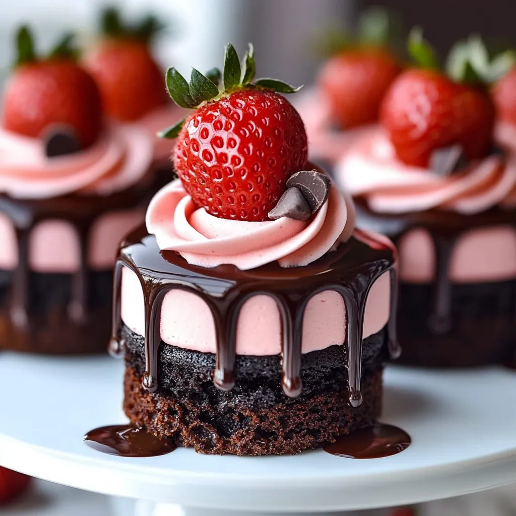 A chocolate cake with strawberries on top.