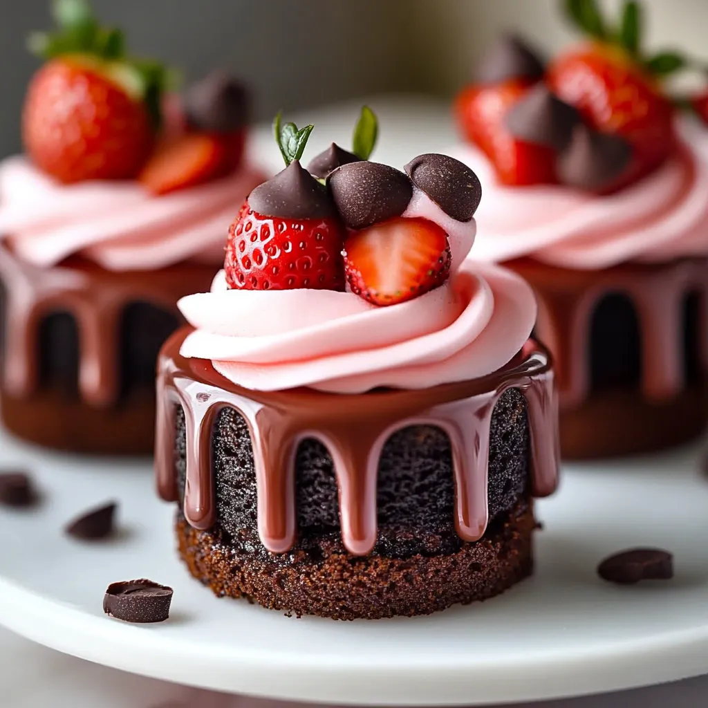 A chocolate cake with strawberries on top.