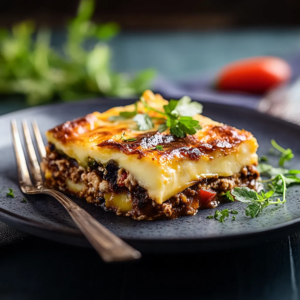 A slice of quiche on a plate.