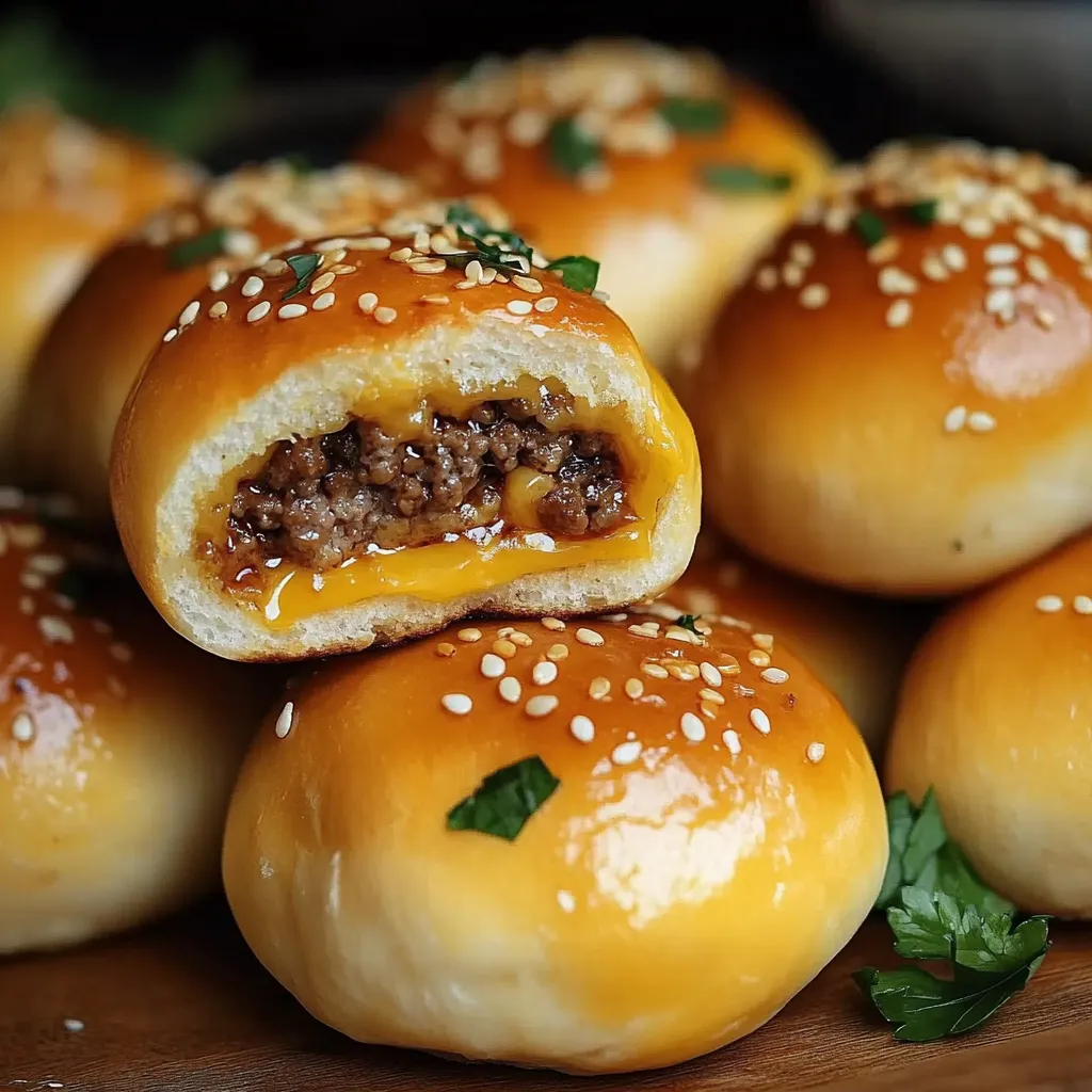 A plate of meatballs in a bun.