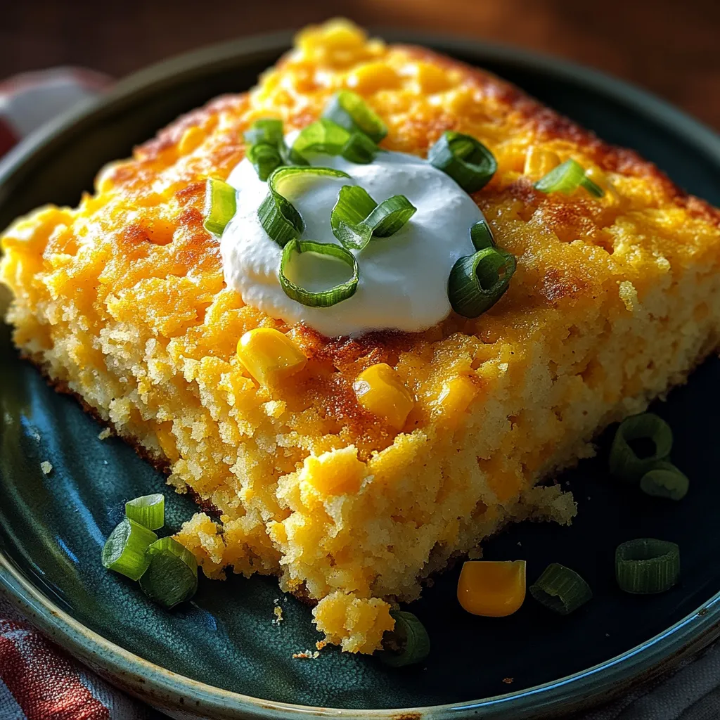 A slice of corn bread with white cheese on top.