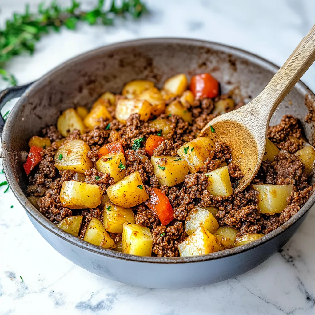 A bowl of food with a wooden spoon in it.