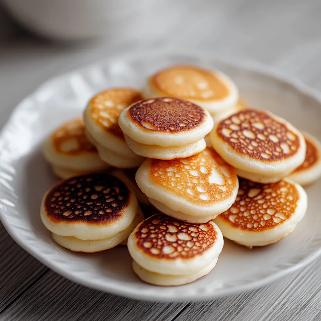 A plate of pancakes.