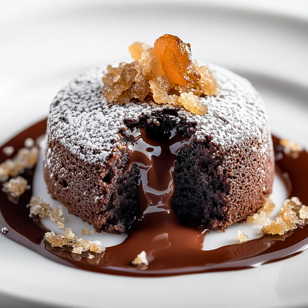 A chocolate cake with a drizzle of chocolate sauce.