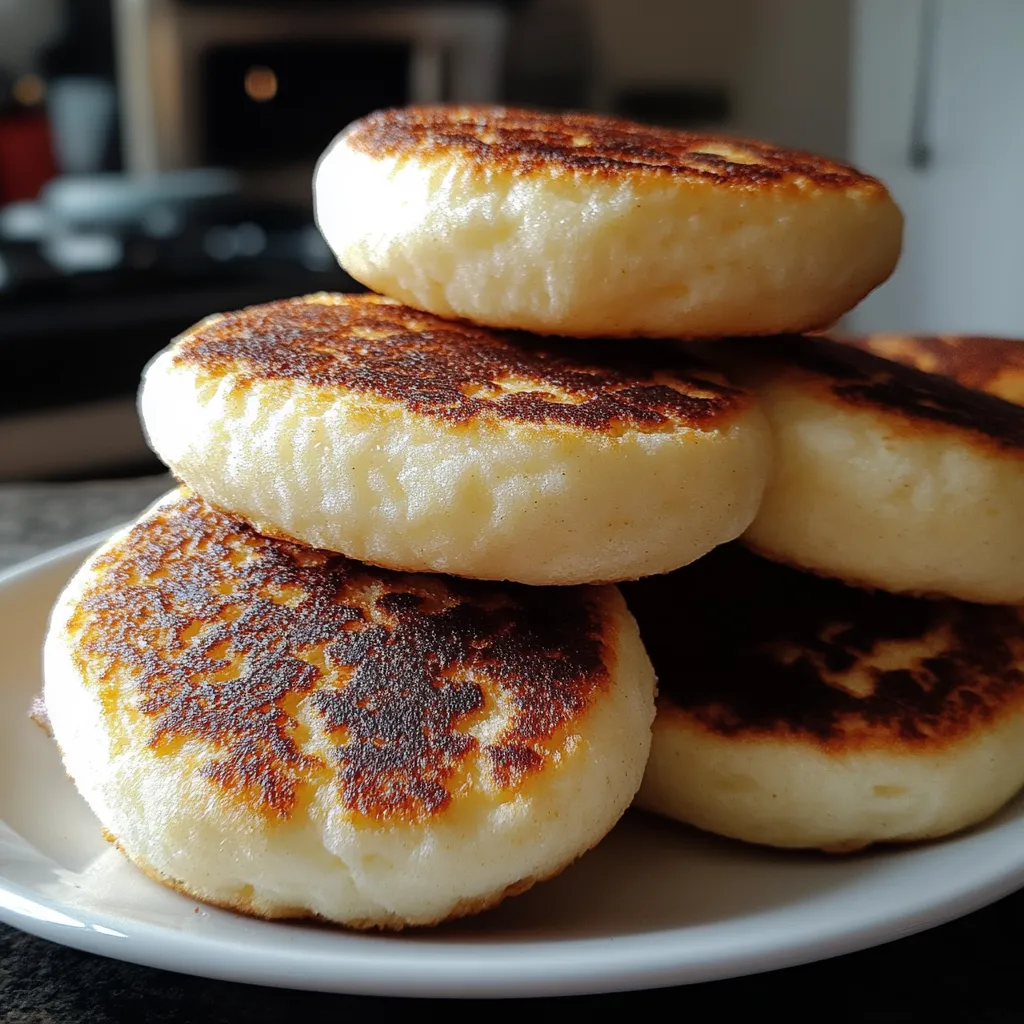 A stack of brown and black pancakes.