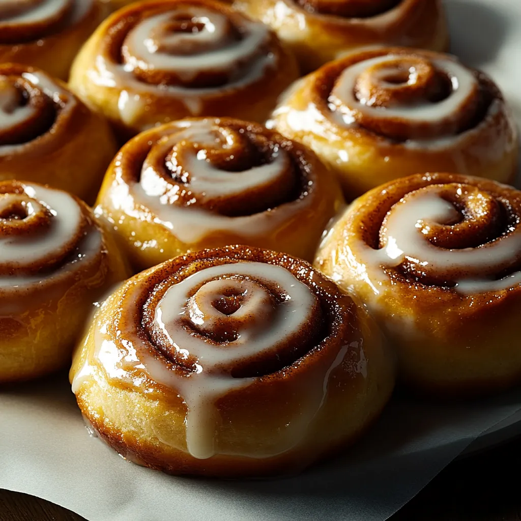 A plate of donuts with icing.