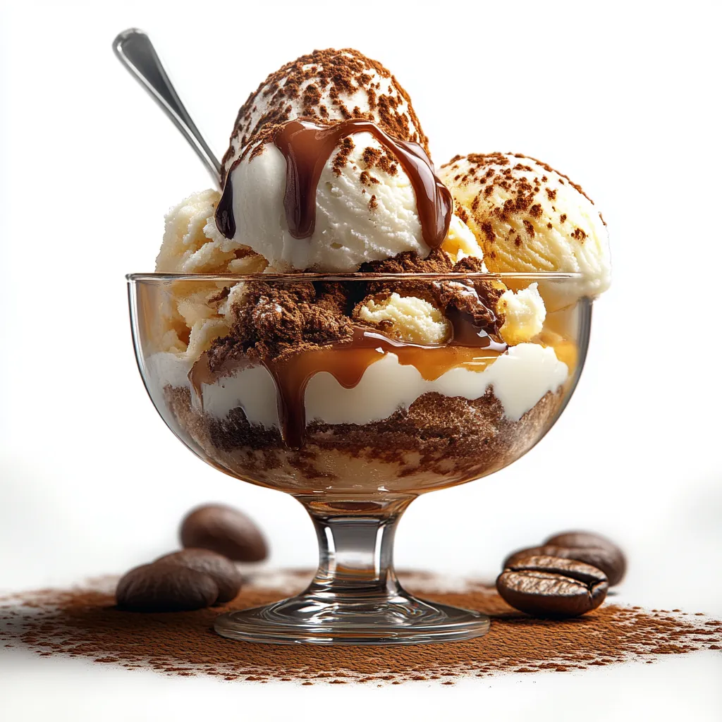 A glass of ice cream with chocolate sauce.