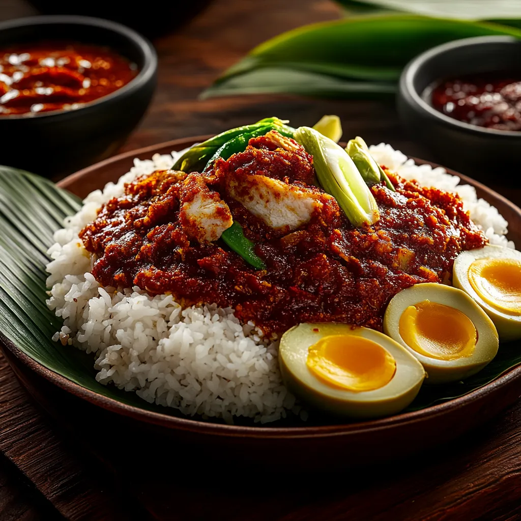 A plate of food with rice and eggs.