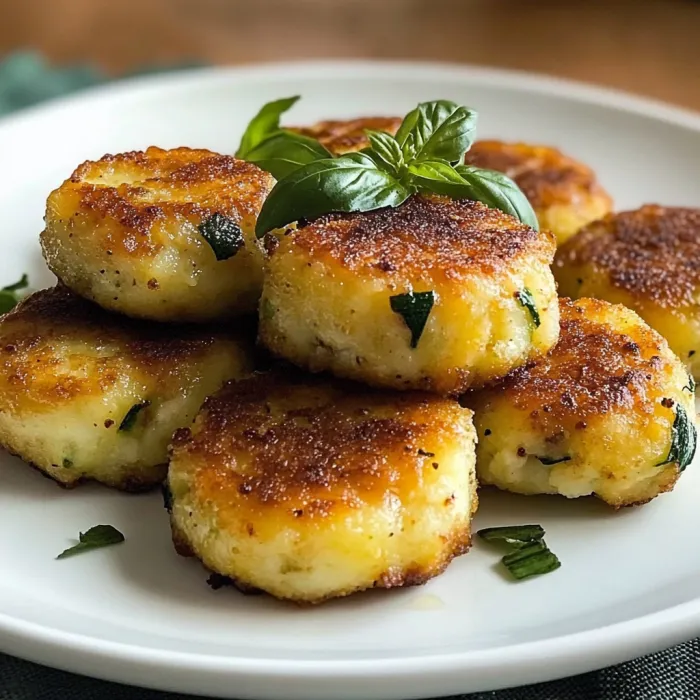 A plate of food with green leaves on top.
