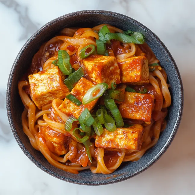 A bowl of noodles with vegetables.