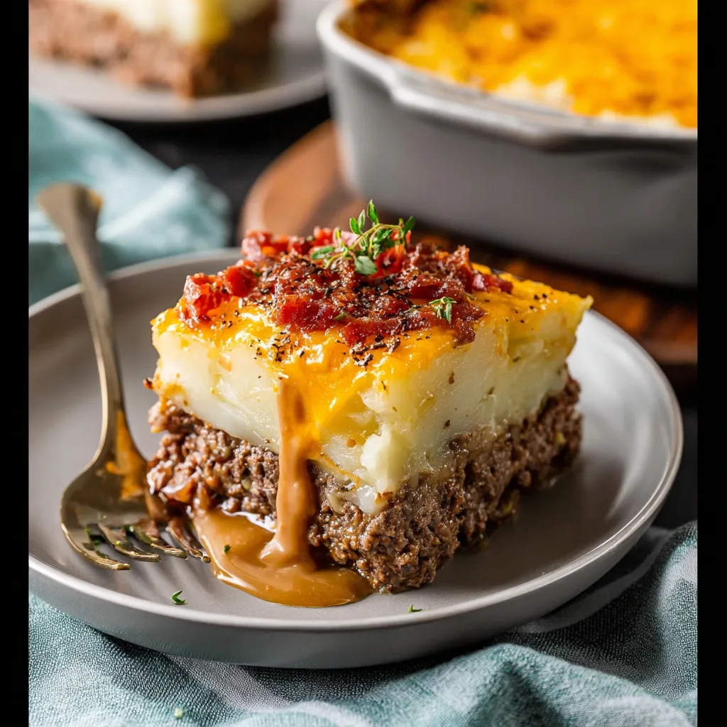 A plate of food with a fork on it.