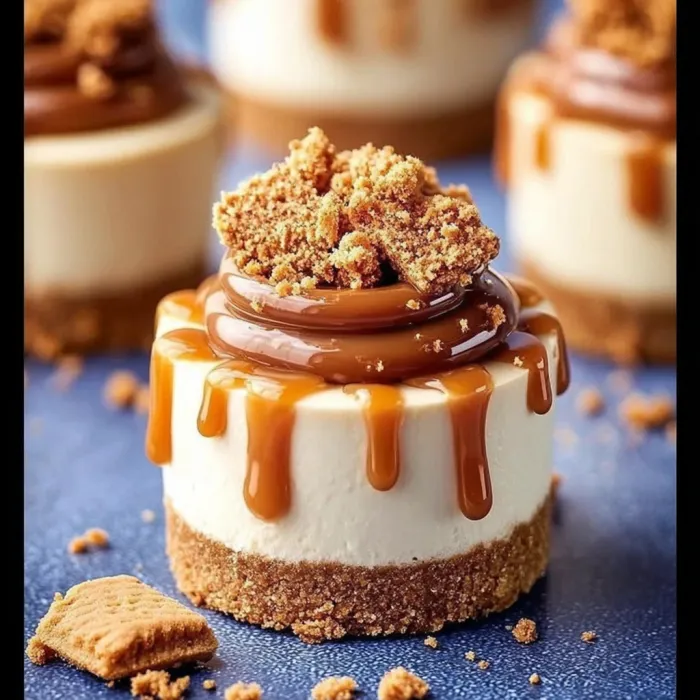 A piece of cake with caramel sauce on top.