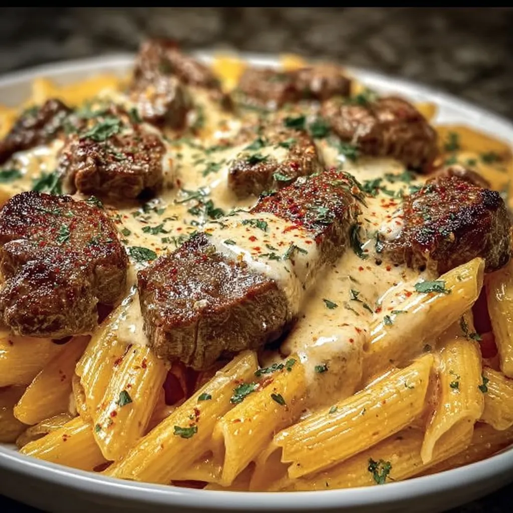 A plate of food with meat and pasta.