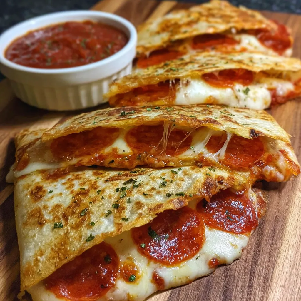 A slice of pizza with cheese and pepperoni on a wooden cutting board.