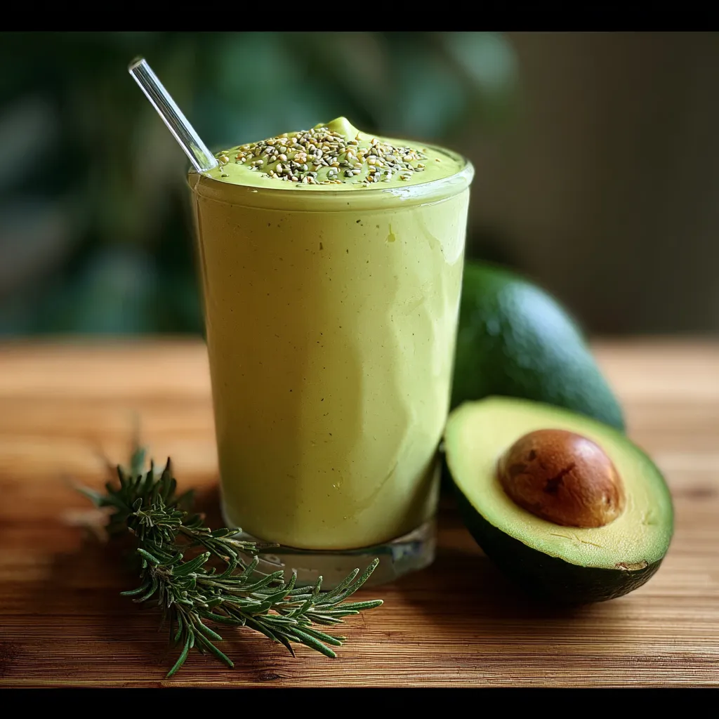 A glass of green smoothie with a straw.