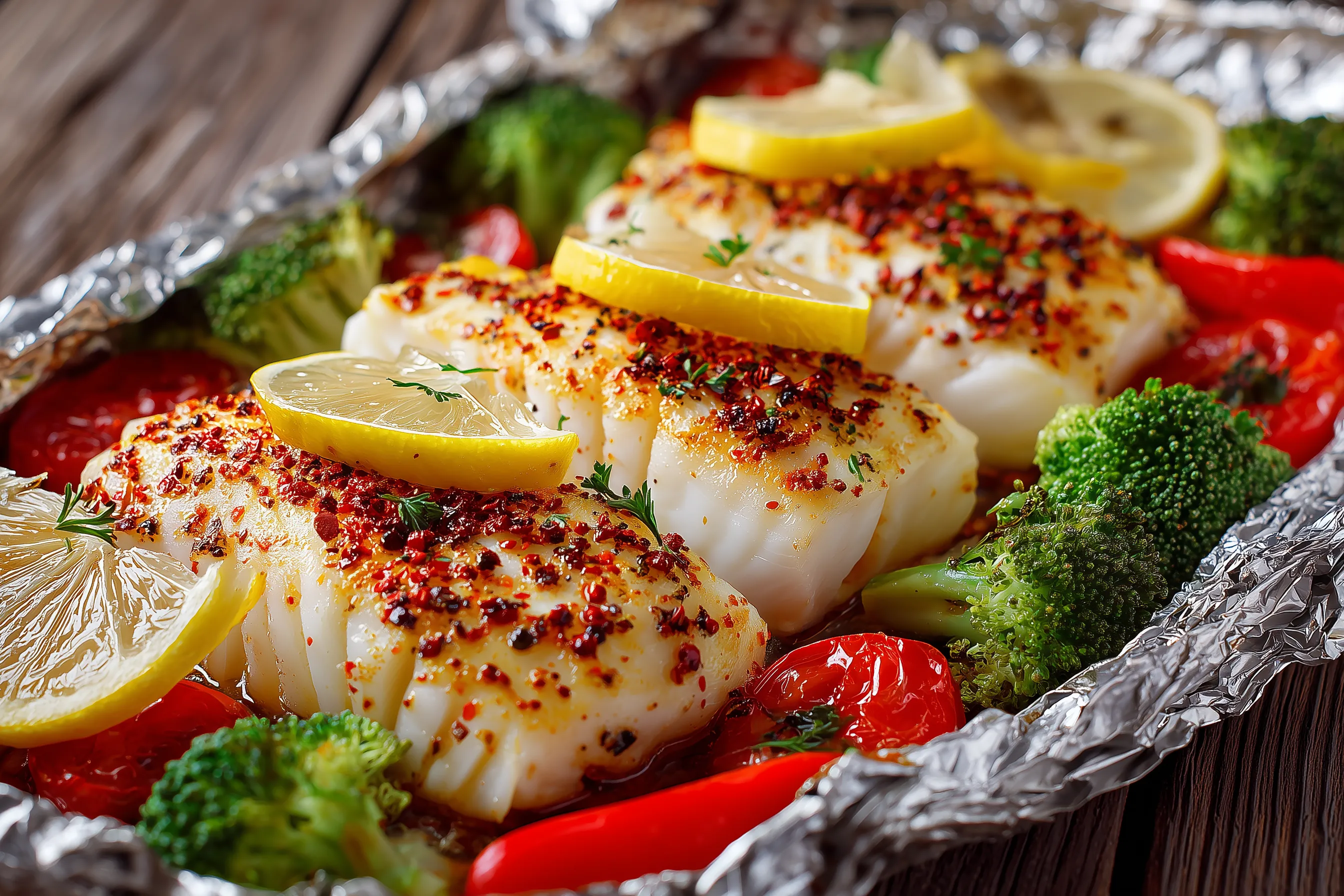 A plate of food with fish and broccoli.