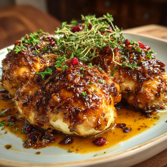 A plate of food with a sauce on it.