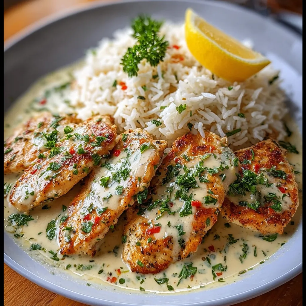 A plate of food with rice and chicken.