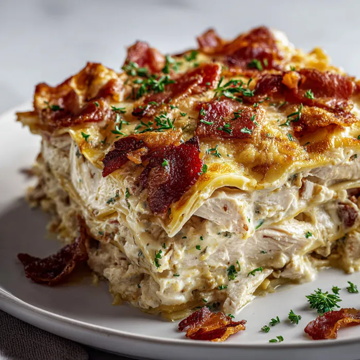 A plate of food with bacon and cheese.
