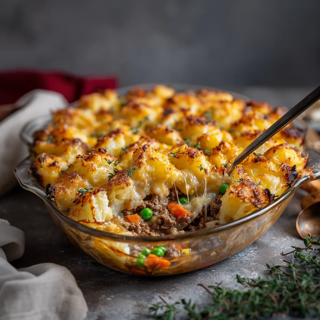 A casserole dish filled with cheese and vegetables.
