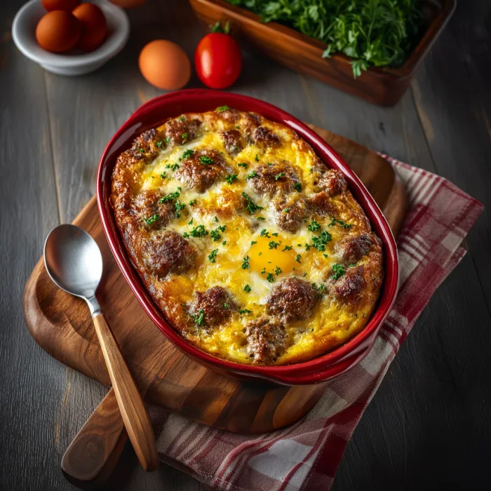 A bowl of food with a spoon in it.