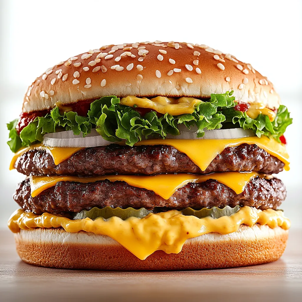 A large hamburger with lettuce and cheese.