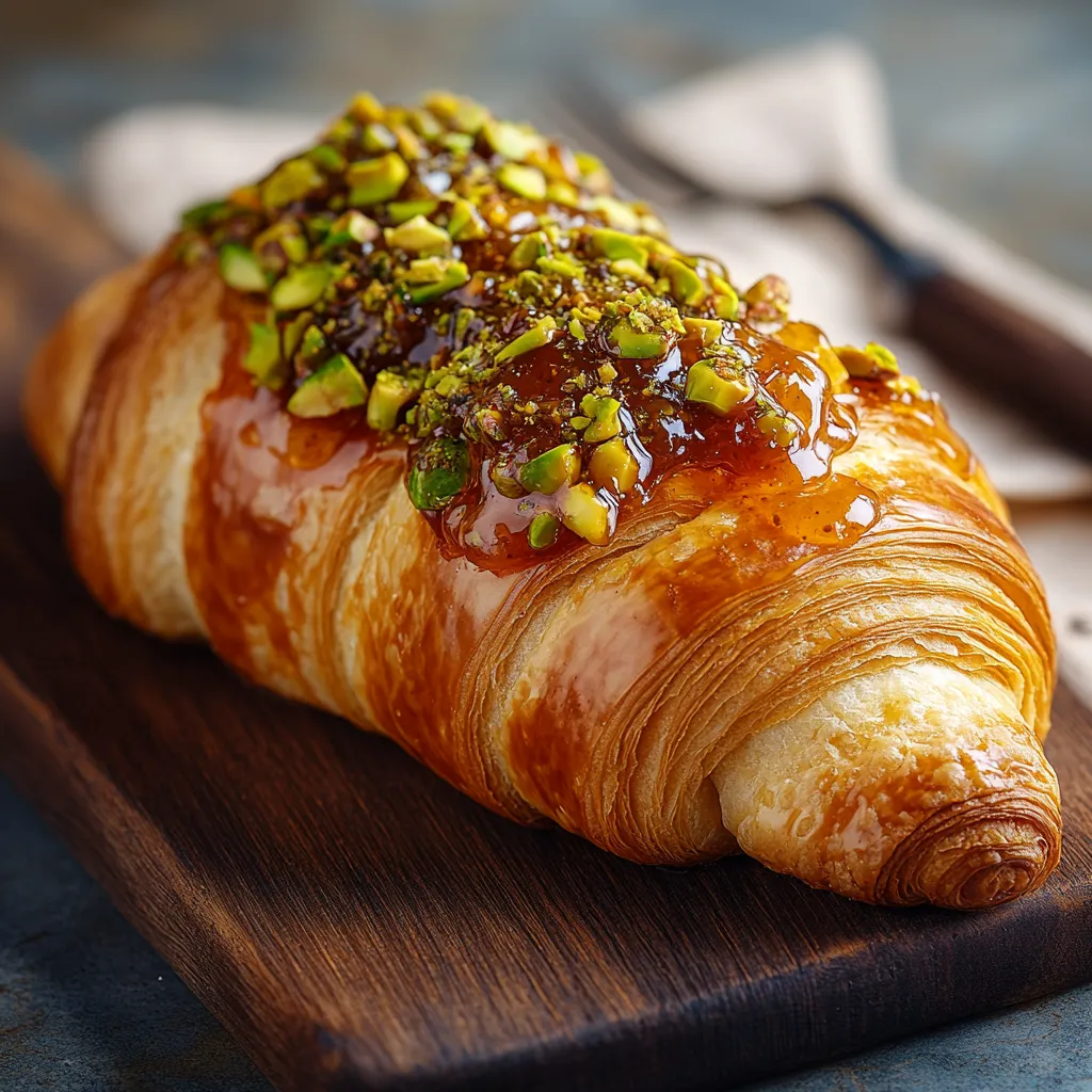 A croissant with almonds on top.