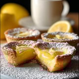 A plate of lemon custard tarts.