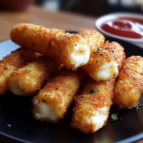 A plate of cheese sticks.