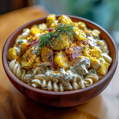A bowl of pasta with vegetables and sauce.